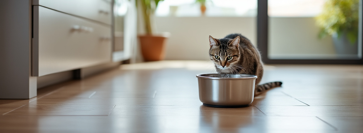 Edelstahl-Trinkbrunnen für Katzen